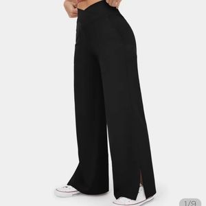 Halara Crossover Pocket Split Hem Wide Leg Yoga Pants